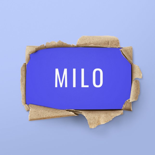 Unique Trendy Blue Typography  Business Card (Creator Uploaded)