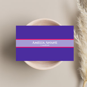 Unique Trendy Bold Blue & Pink Script  Business Card