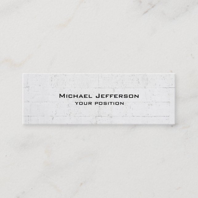 Unique Trendy Grey Wall Design Modern Mini Business Card (Front)
