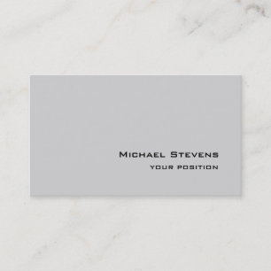 Unique Trendy Light Grey Professional Business Card