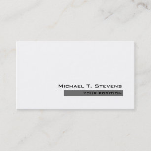 Unique Trendy White Grey Professional Modern Business Card
