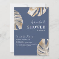 Unique Tropical Gold Monstera Bridal Shower 