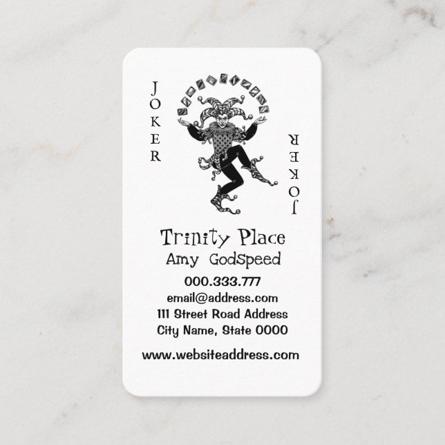 Unique Trump Joker Design Business Card US Standar (Front)