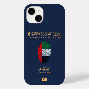 Unique UAE Travel Passport Print Souvenir Case-Mate iPhone 14 Case