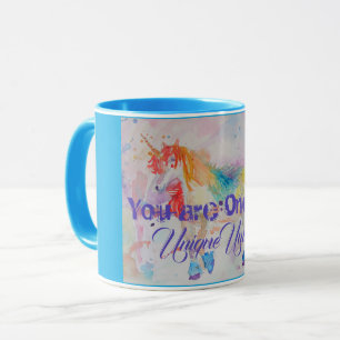 Unique Unicorn Watercolor art Girls Ladies Mug
