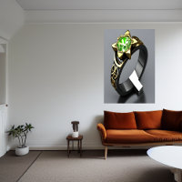 Unique uranium gems stone ring | AI Art  Poster