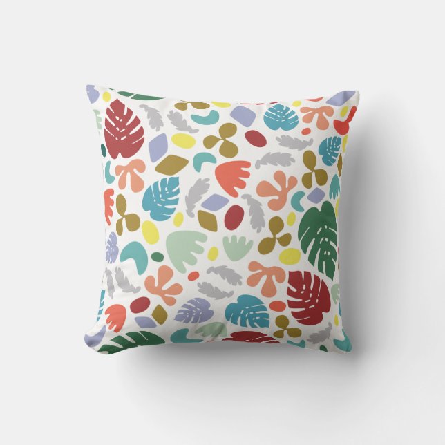 Unique Urban Trendy Orange Red Green Cushion (Front)