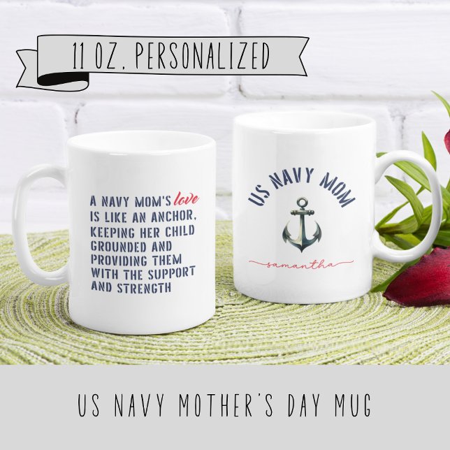 Unique US Navy Mum Custom Coffee Mug (Creator Uploaded)