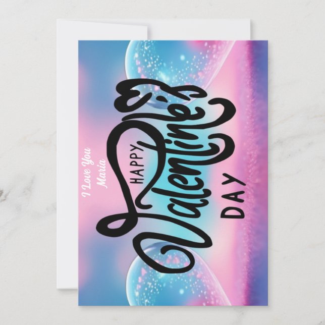 Unique Valentine Abstract Colourful And Vivid Card (Front)