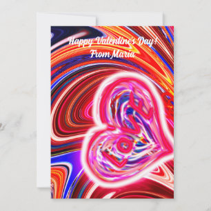 Unique Valentine Abstract Colourful And Vivid Card
