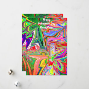 Unique Valentine Abstract Colourful And Vivid Card