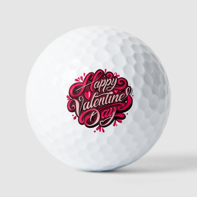 Unique Valentine's Day Gift for Golf Lovers Balls (Front)