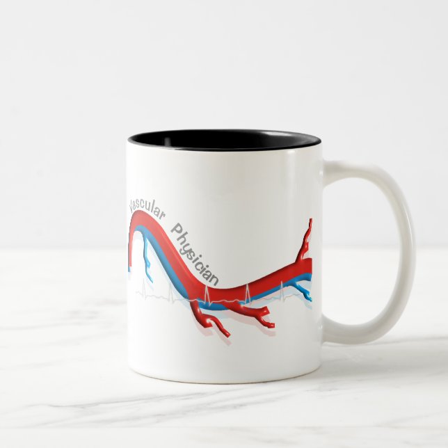 Unique Vascular Physician Gifts Two-Tone Coffee Mug (Right)