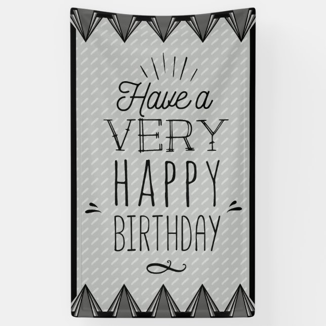 Unique Vertical Happy Birthday Banner (Vertical)