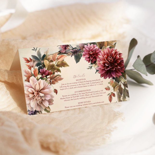 Unique Victorian Royal Floral Wedding  Enclosure Card (Creator Uploaded)