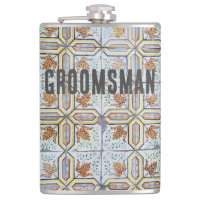 Unique Vintage Blue Portuguese Tile Groomsman