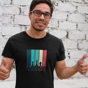 Unique Vintage Chess Pieces Think Colorful T-Shirt