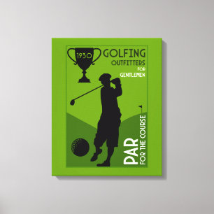 Unique Vintage Golf Gift Canvas Print
