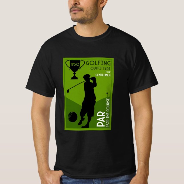 Unique Vintage Golf Gift T-Shirt (Front)