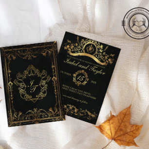 Unique Vintage Gothic Wedding Invitations