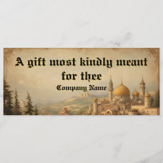 Unique Vintage Medieval Gift Certificate Save The Date
