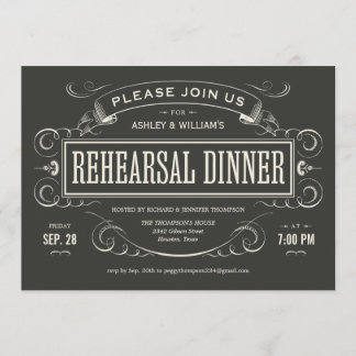 Unique Vintage Rehearsal Dinner Invitations