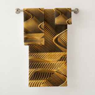 Unique Vintage Style Pattern Bath Towel Set