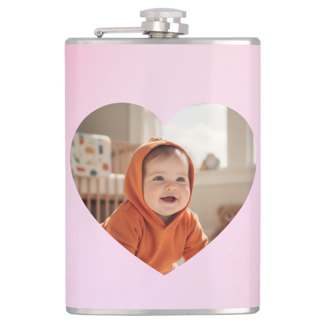 Unique Vinyl Wrapped Hip Flask - Add Your Logo (Front)