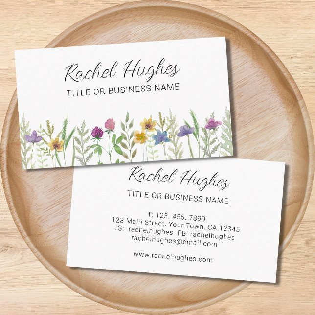 Unique Watercolor Floral Business Card (Creator Uploaded)