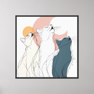 Unique Watercolor Look Flower Square Canvas Print