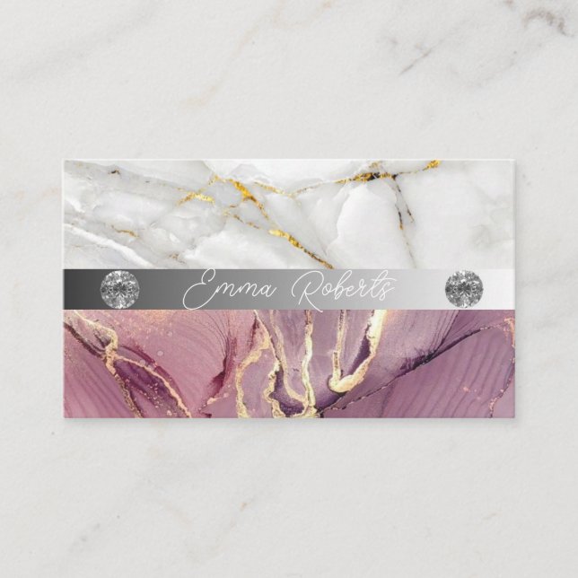 Unique Watercolor Modern Business Card (Front)