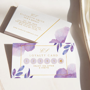 Unique Watercolor Modern Loyalty Crad Business Card