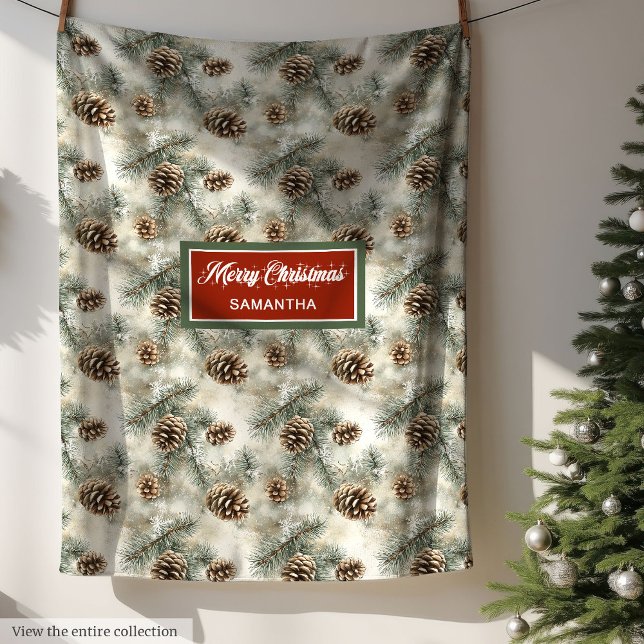 Unique watercolor neutral tones pine cones blanket (Unique watercolor neutral tones pine cones blanket)
