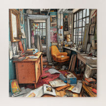 Unique Watercolor Retro Vintage Colourful Room