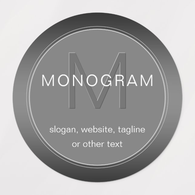 Unique Waterproof Grey Monogram Editable (Design 1)