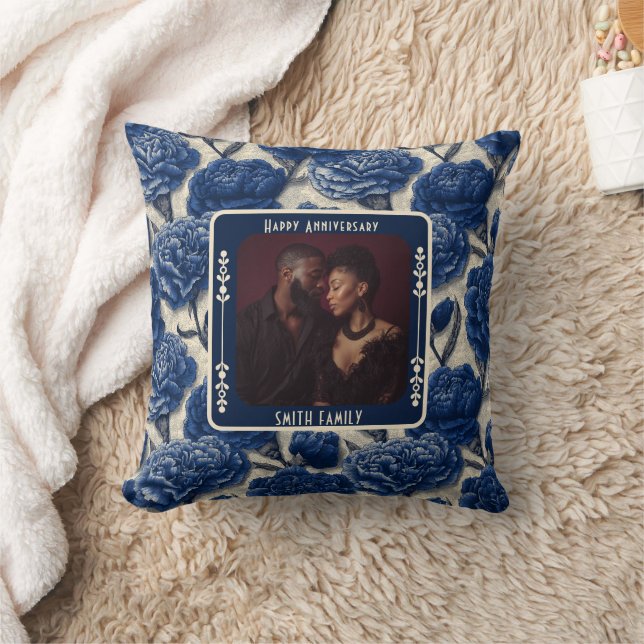 Unique Wedding 25Th Anniversary Throw Pillow  (Blanket)