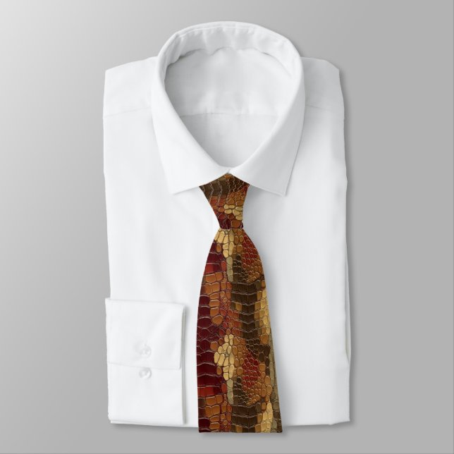 Unique Wedding Anniversary Gifts Exotic Print Tie (Tied)