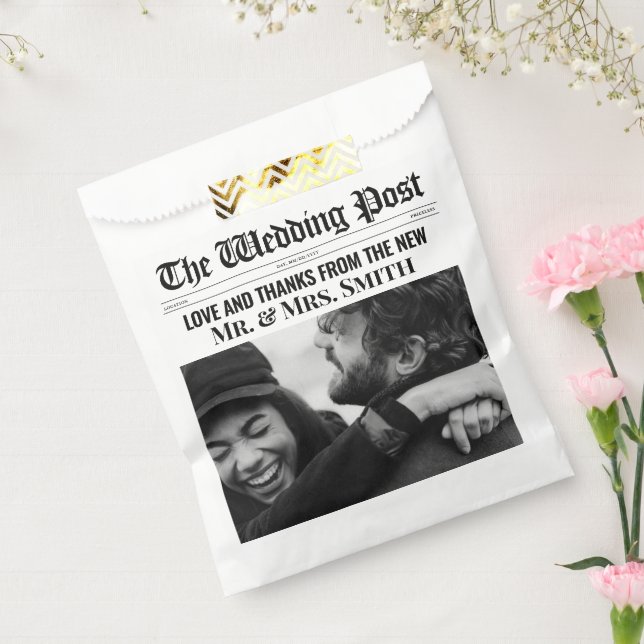 Unique Wedding Favour Bags Wedding Newspaper (Sealed)