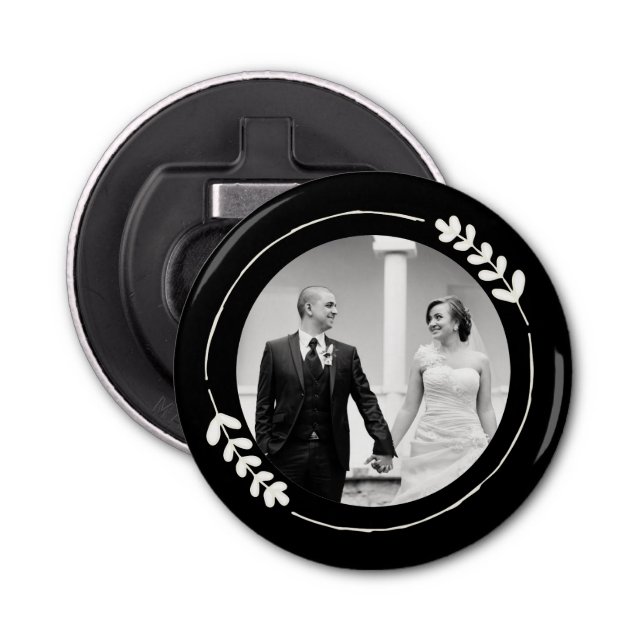 Unique wedding favour custom photo bottle opener (Front)