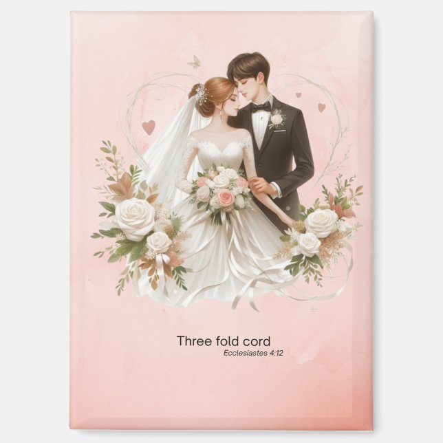 Unique Wedding Gift Magnet (Front)