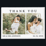 Unique Wedding Thank You Magnet<br><div class="desc">Introducing our Unique Wedding Thank You Magnet, a beautifully designed keepsake that lets you express your gratitude to your guests in a special and memorable way. This magnet features a dual wedding photo template, allowing you to upload two of your favourite photos from your big day. Whether it's a romantic...</div>