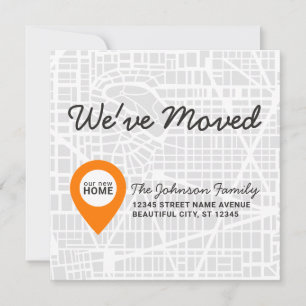 Unique We've Moved Map New Home Address Moving Announcement