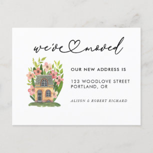 Unique We've Moved New Address Moving Announcement Postcard