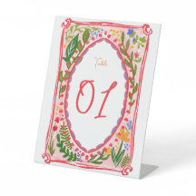 Unique Whimsical Floral Bow Doodle Hand Drawn 
