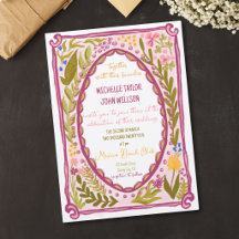 Unique Whimsical Floral Quirky Doodle Hand Drawn