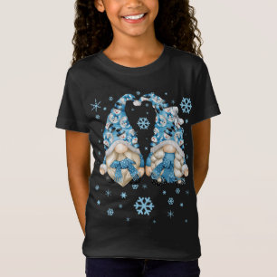 Unique Winter Gnomes With Snowman Snowball Decor S T-Shirt