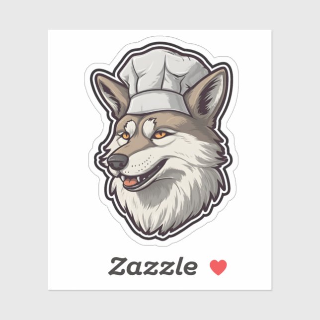 Unique Wolf Chef Adorable Animal Graphic (Sheet)