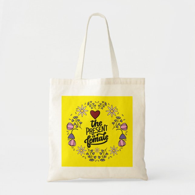 Unique Women’s Design with a Positive Message  Tote Bag (Front)