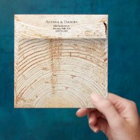 Unique Wood grain tree ring Custom address