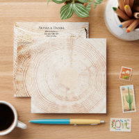 Unique Wood grain tree ring Custom address